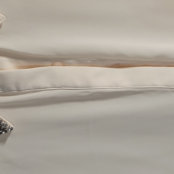 Forever 21 Sleeveless Top With‎ Rhinestone Collar sheer Medium - Picture 4 of 6